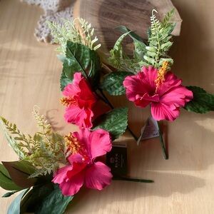 Bloom Pink Floral spring & Summer Hibiscus floral picks